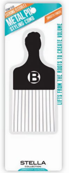 Stella Collection Afro Pick - Metall