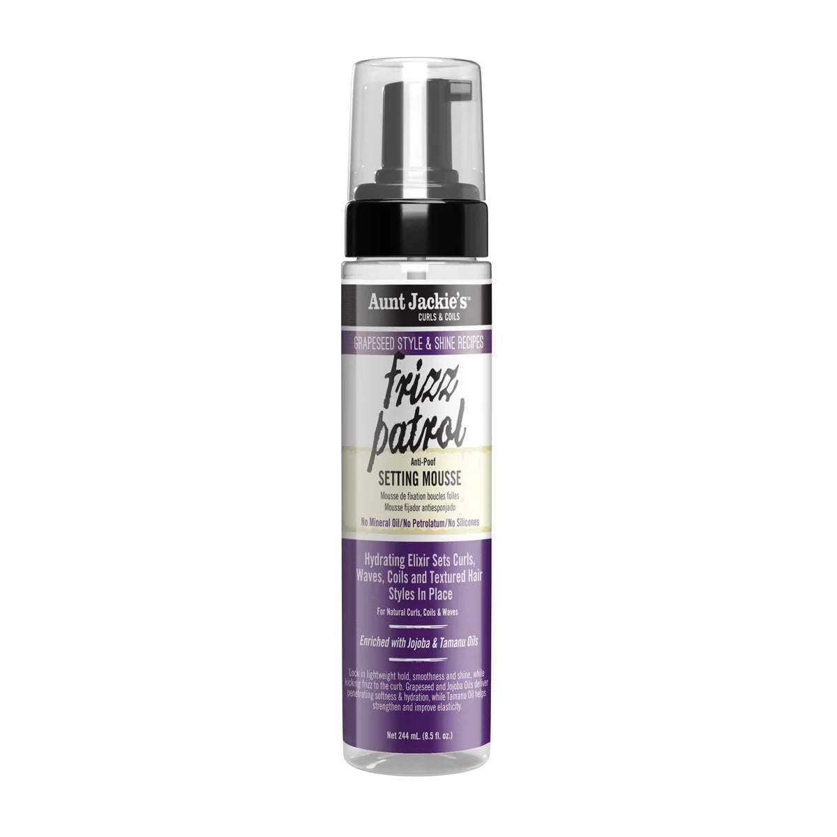 Aunt Jackie's Frizz Patrol Anti-Poof Setting Mousse 244ml