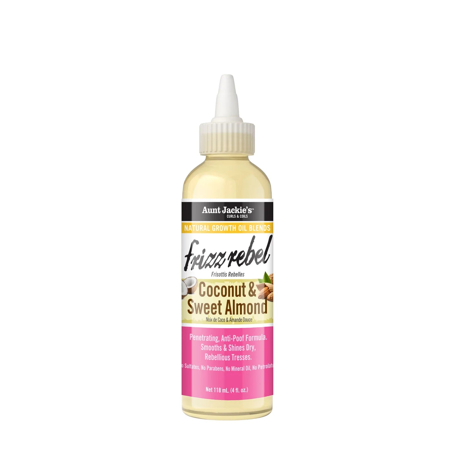 Aunt Jackie's Frizz Rebel Coconut & Sweet Almond Natural Growth Oil Blend 118ml