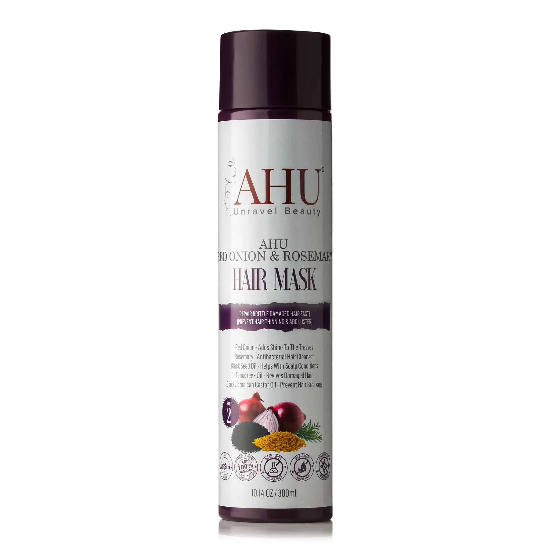 AHU Red Onion & Rosemary Hair Mask 300ml