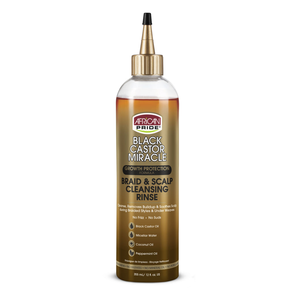 African Pride Black Castor Miracle Braid & Scalp Cleansing Rinse 355ml