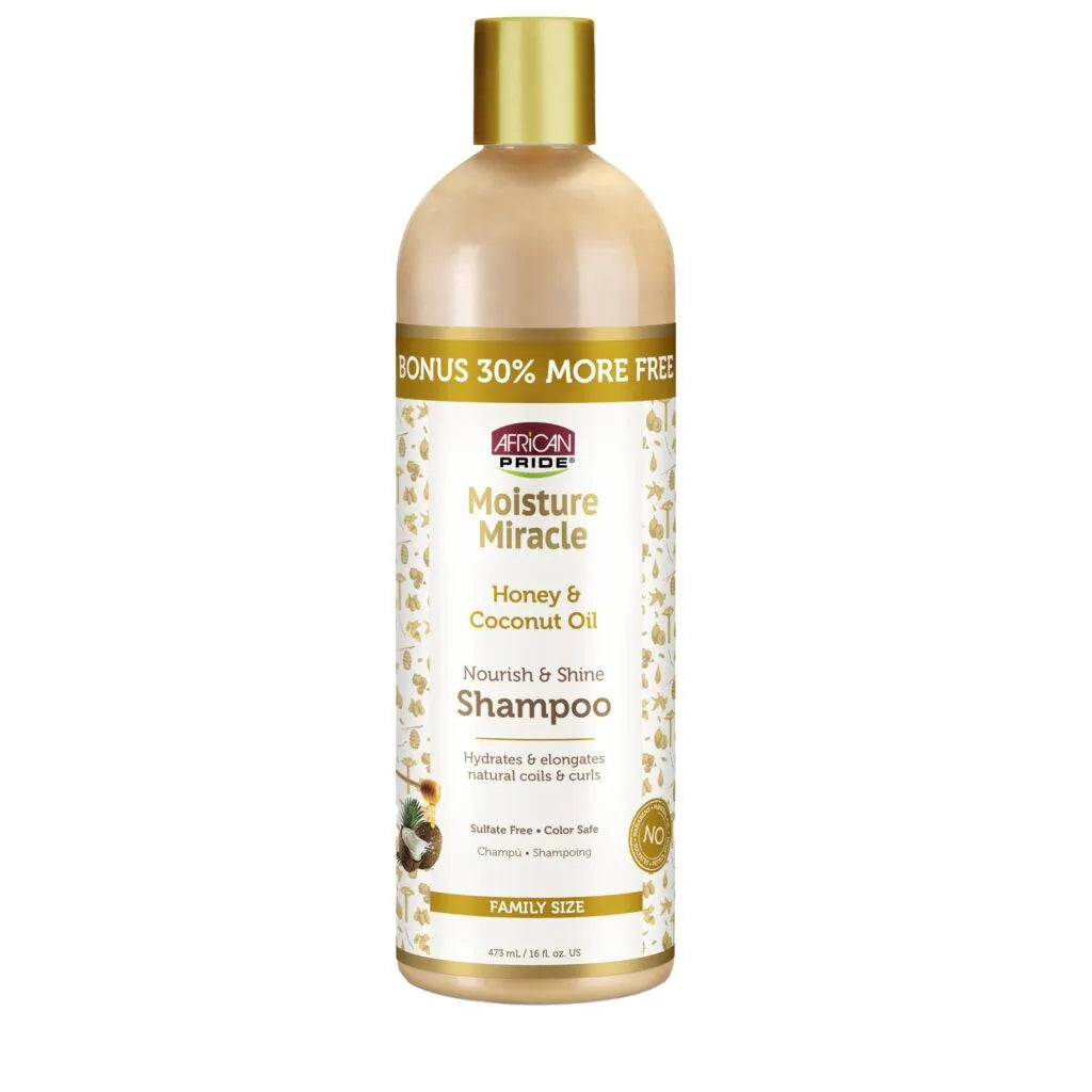 African Pride Moisture Miracle Honey & Coconut Oil Shampoo 473 ml