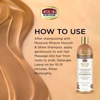 African Pride Moisture Miracle Honey & Coconut Oil Conditioner 474ml