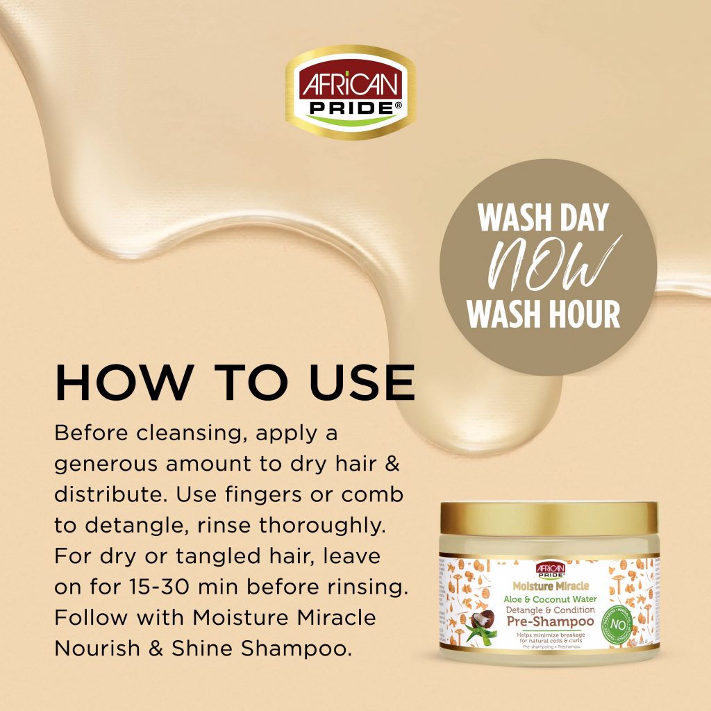 African Pride Moisture Miracle Aloe & Coconut Water Pre-Shampoo 340g