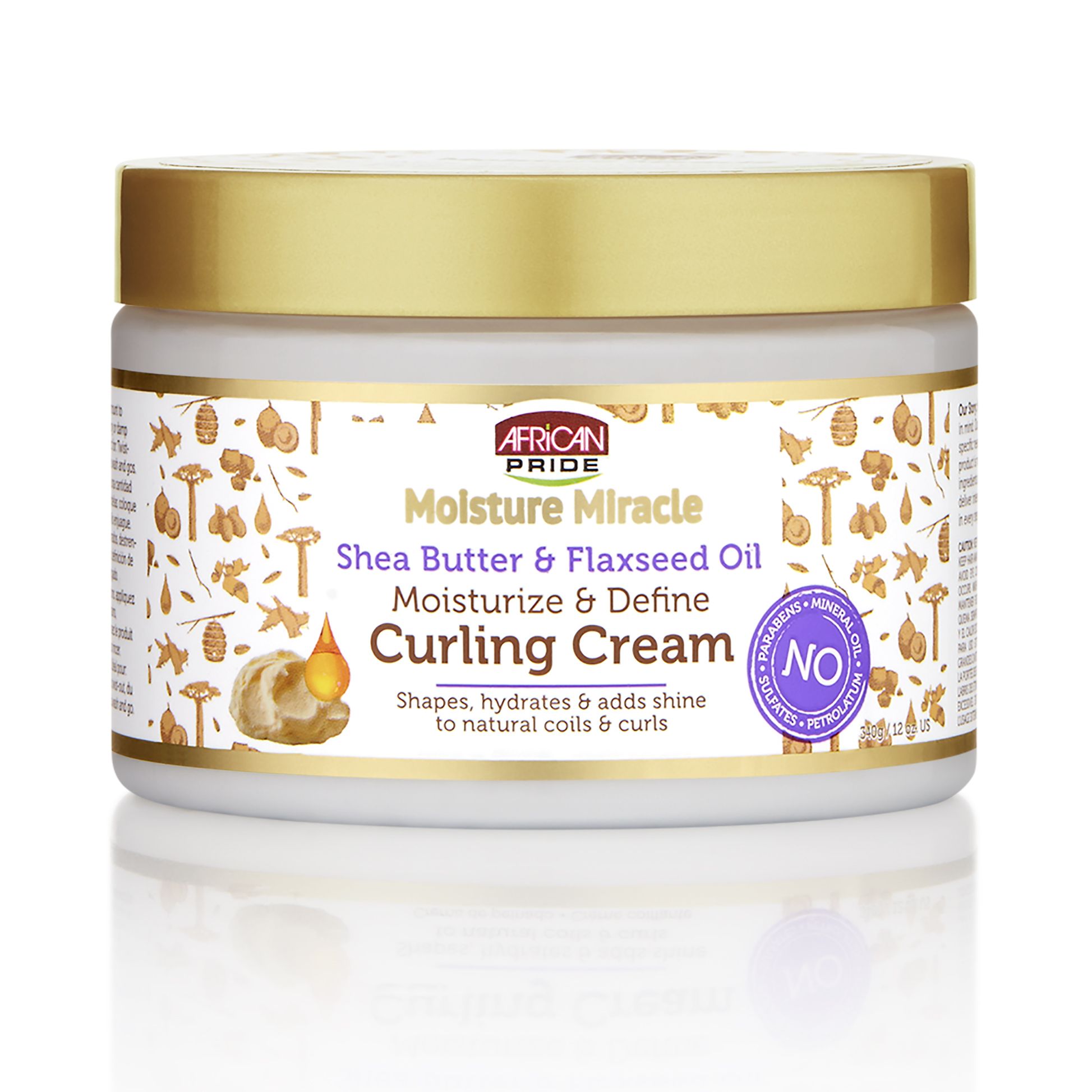 African Pride Moisture Miracle Shea Butter & Flaxseed Oil Curling Cream 340g