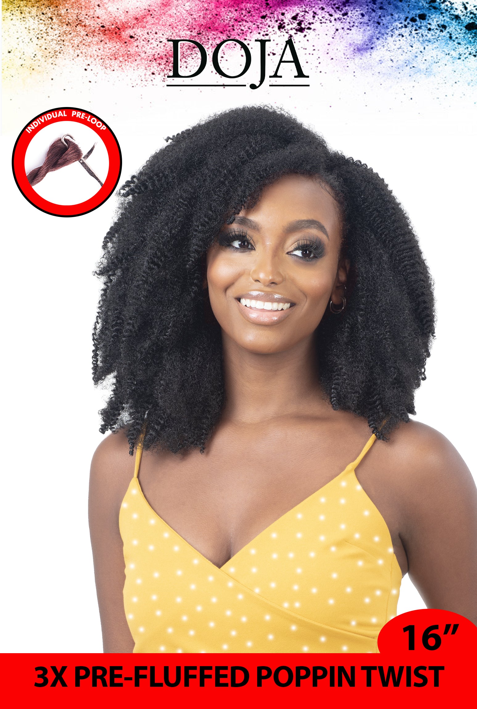 Doja 3x PreFluffed Poppin Twist 16″