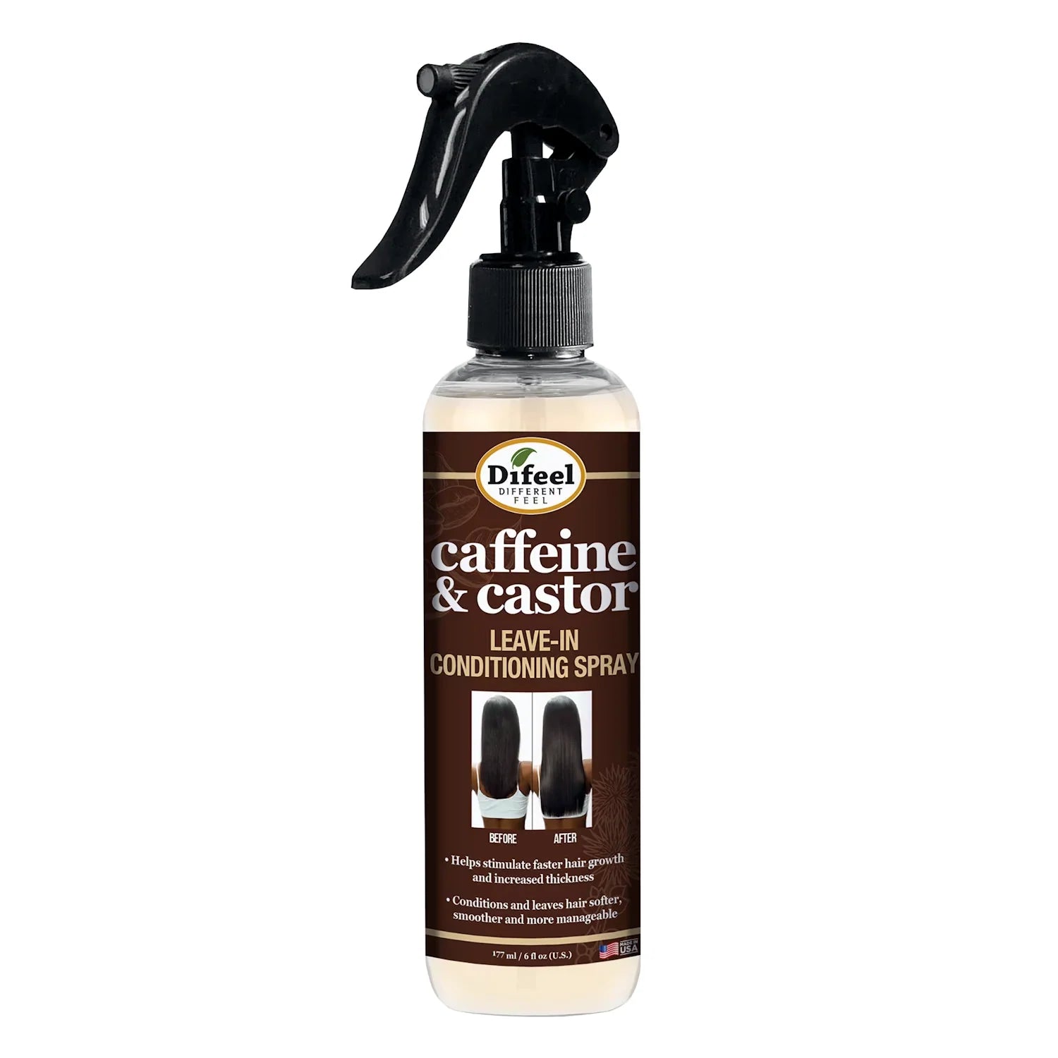 Difeel Caffeine & Castor Leave-in Conditioning Spray 177ml