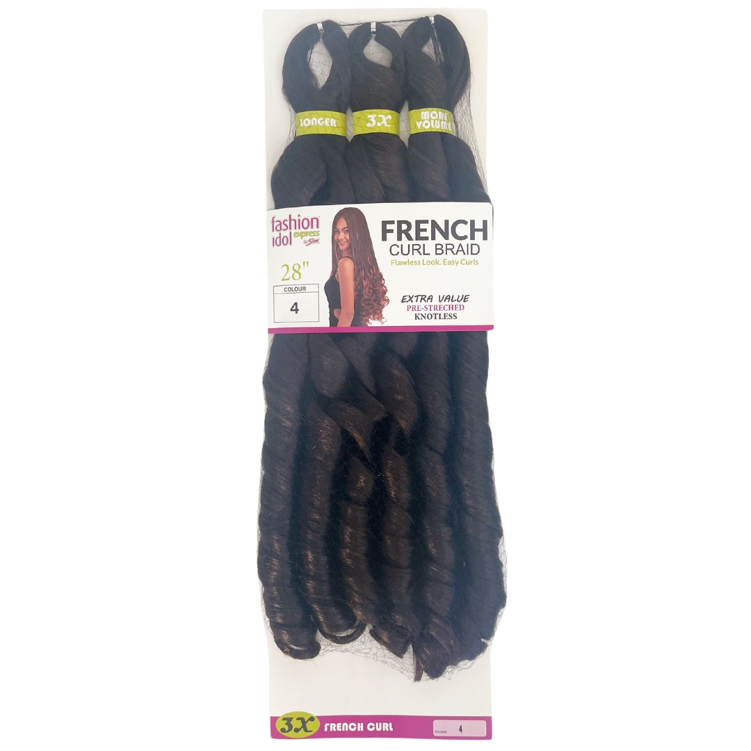 Fashion Idol Express French Curl – 28” – 3X Value Pack