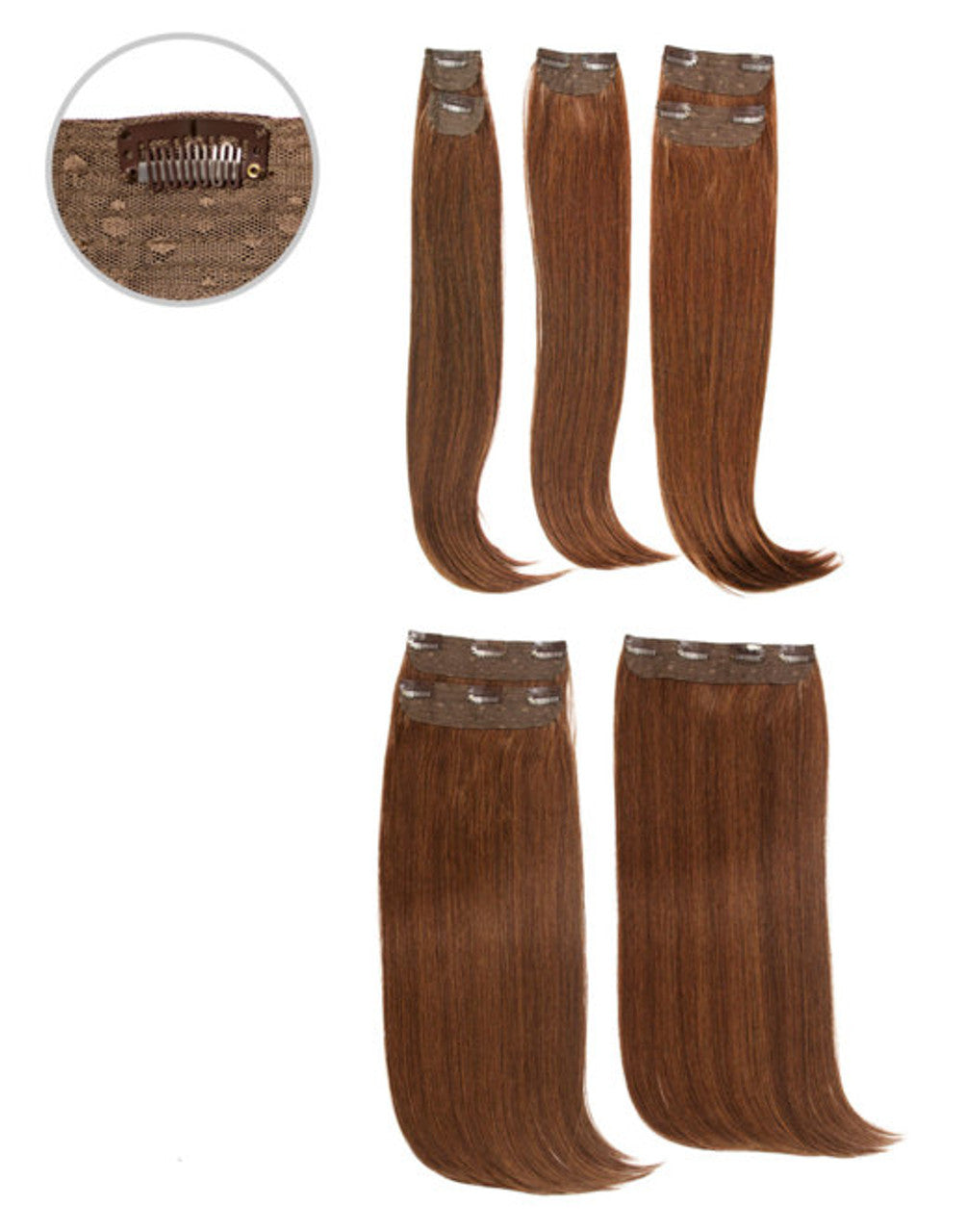 CLIP-IN GLAM - STRAIGHT 8pc