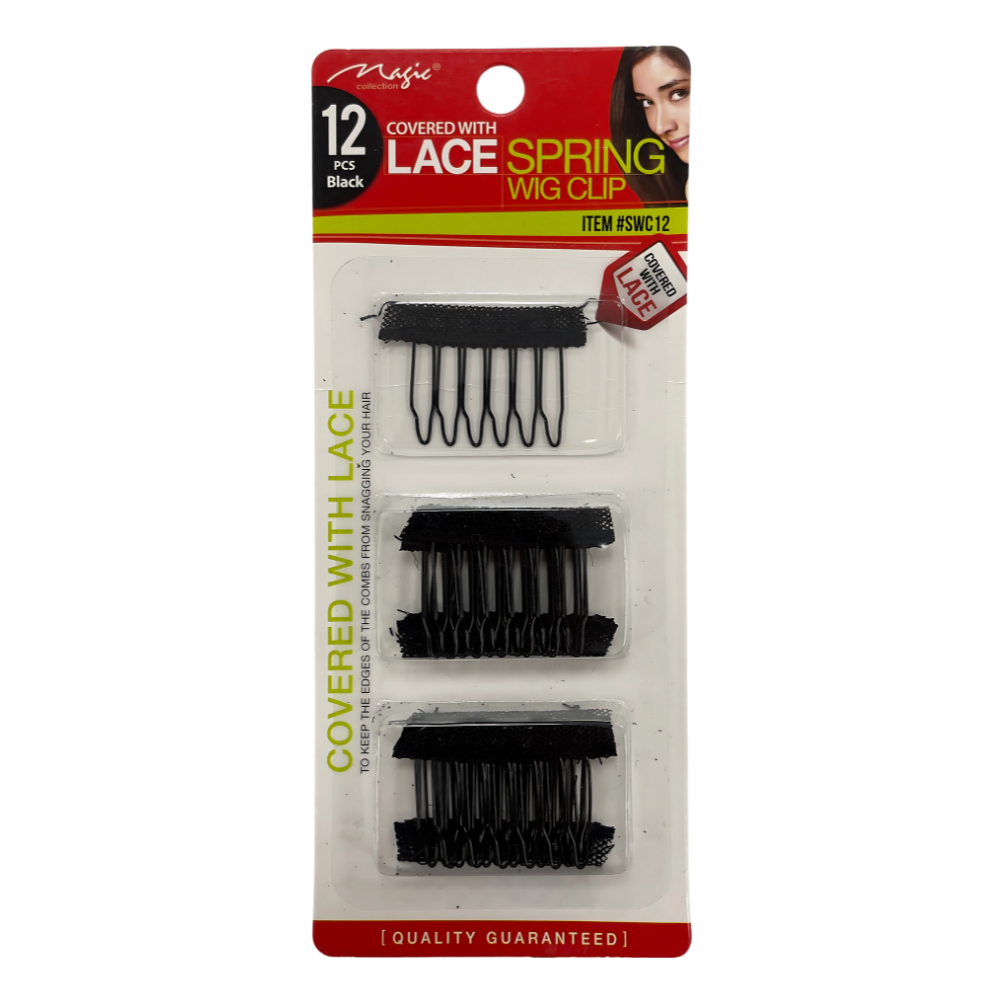 Lace Spring Wig Clips 12pcs