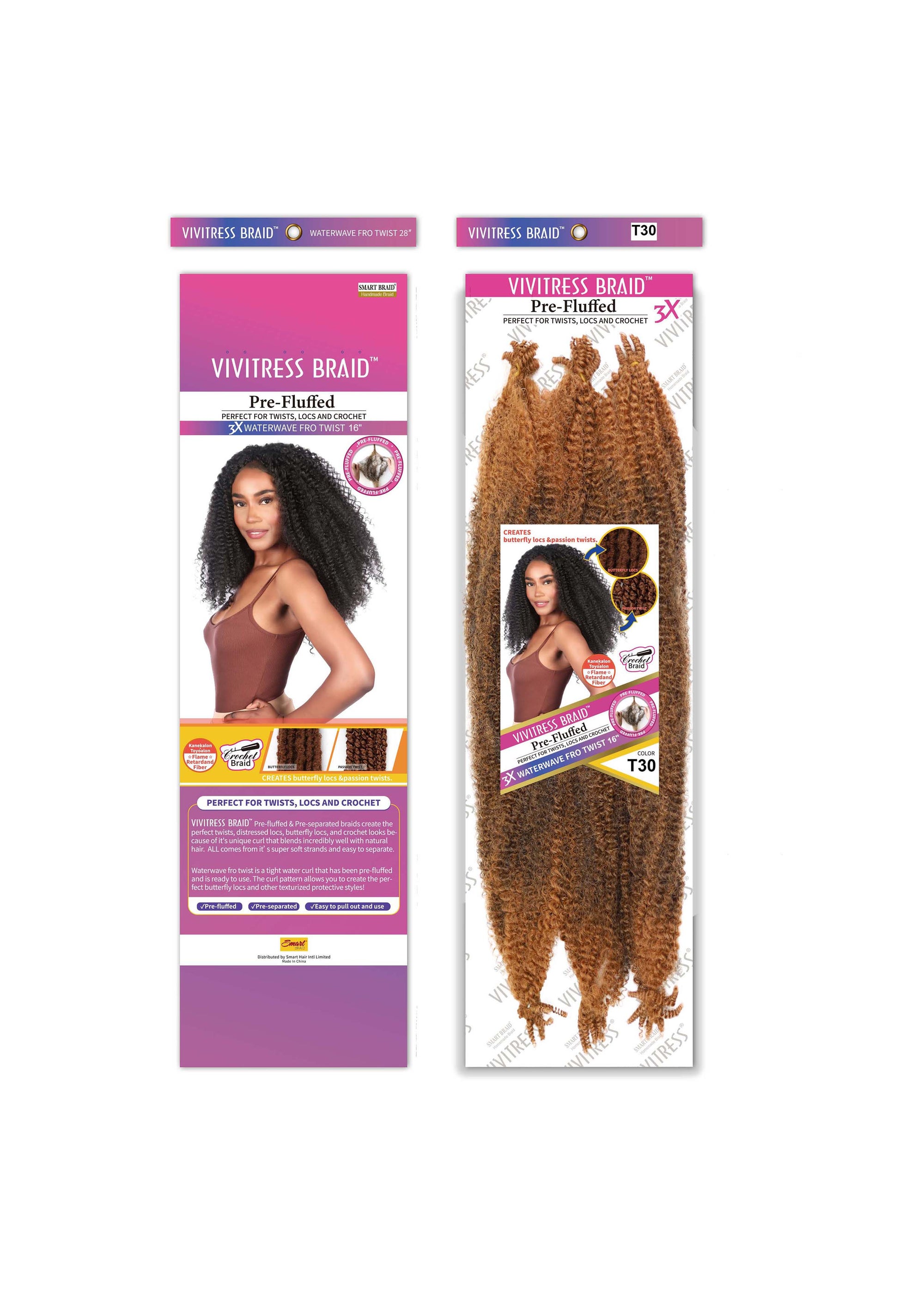 VIVITRESS 3X WATERWAVE FRO TWIST 16″