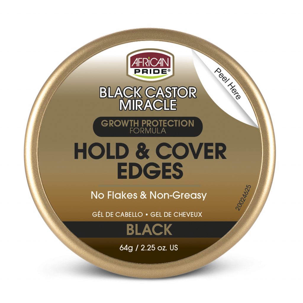 African Pride Black Castor Miracle Hold & Cover Edges 64g