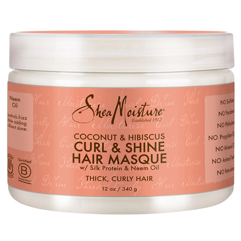 Shea Moisture Coconut & Hibiscus Curl & Shine Hair Masque 340g